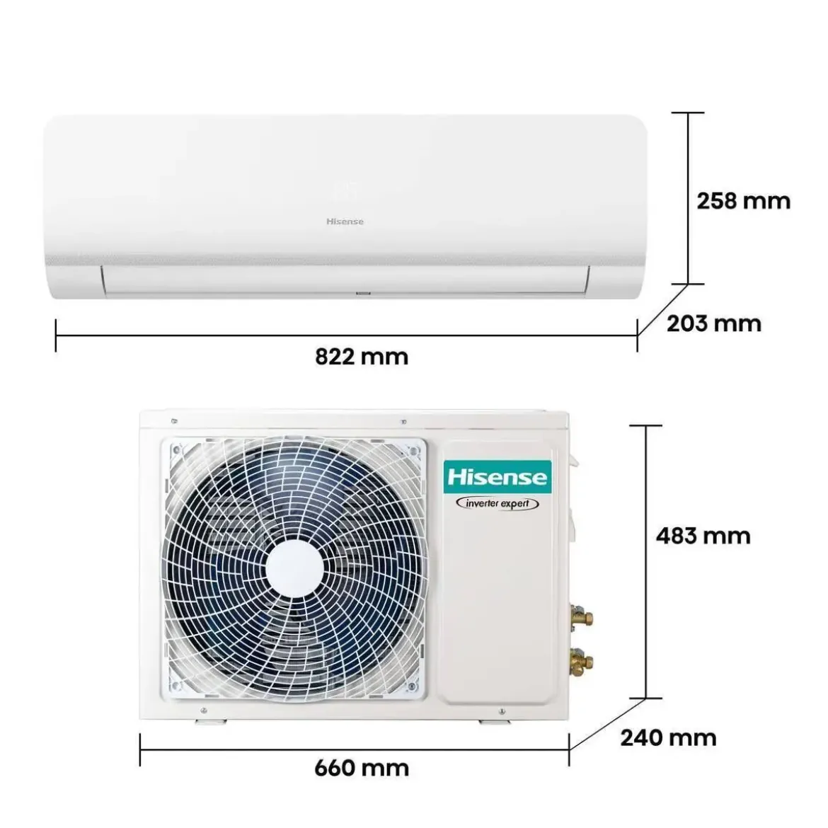 Aire acondicionado Hisense KC25YR3B Split Inverter WiFi R32 2136 Frigorías