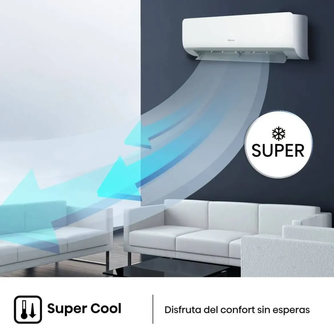 Aire acondicionado Hisense KC25YR3B Split Inverter WiFi R32 2136 Frigorías