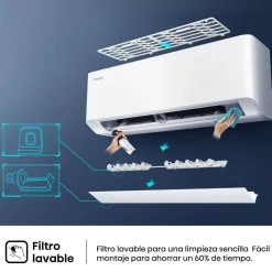 Aire acondicionado Hisense UniPure HB35XU0A Split Inverter Blanco WiFi 3010 Frigorías
