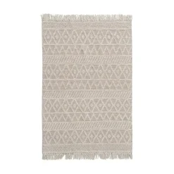 Alfombra de Salón Tejido Color Crema 160x230 cm 612739