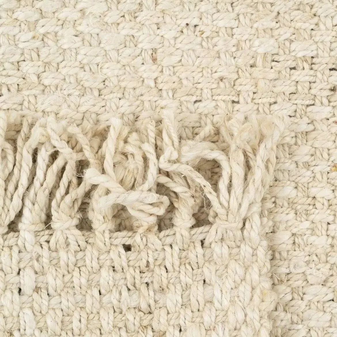 Alfombra de Salón Yute Color Crema 160x230 cm ALTEA 609385