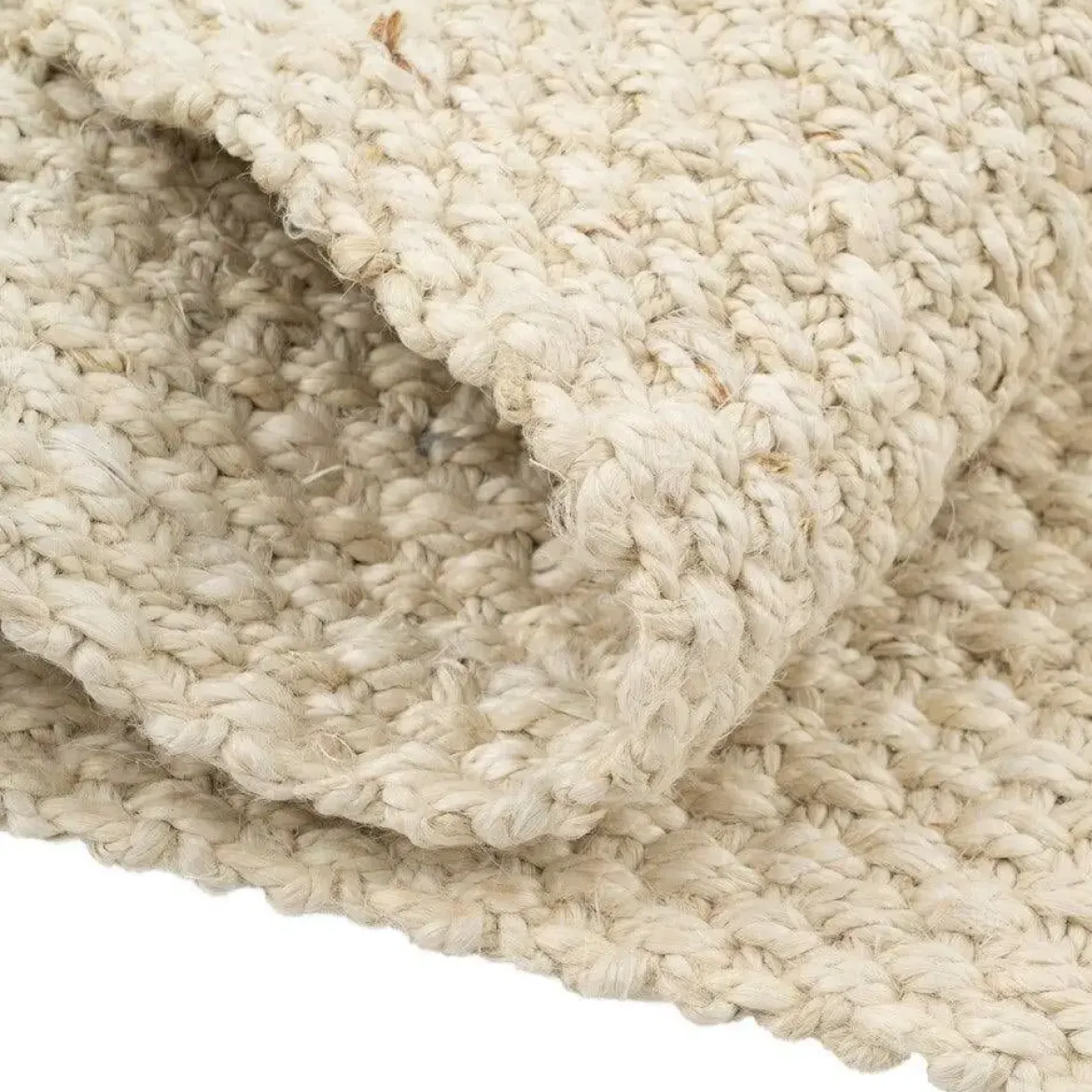 Alfombra de Salón Yute Color Crema 160x230 cm ALTEA 609385
