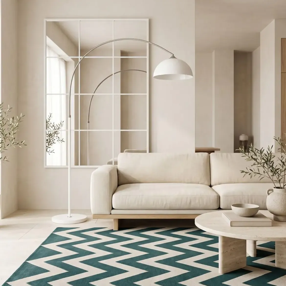 Alfombra de Salón Zigzag en Poliéster 160 cm TX-204773