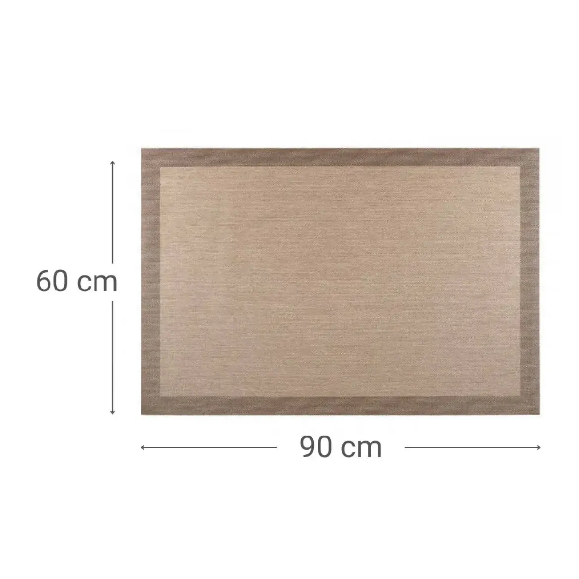 Alfombra de Tejido de Vinilo Color Beige-Tostado 60x90