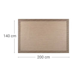 Alfombra de Tejido de Vinilo Color Beige-Tostado 140x200