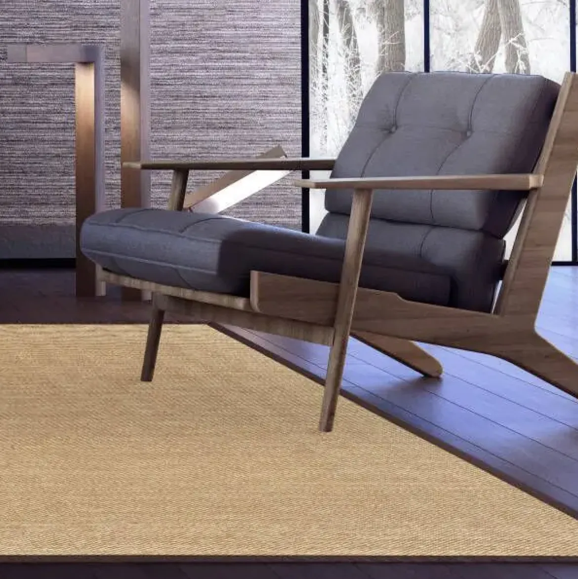 Alfombra de Tejido de Vinilo Sisal 140x200