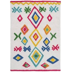 Alfombra en Algodón con Diseño Étnico Multicolor 608571