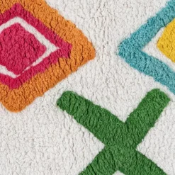 Alfombra en Algodón con Diseño Étnico Multicolor 608571