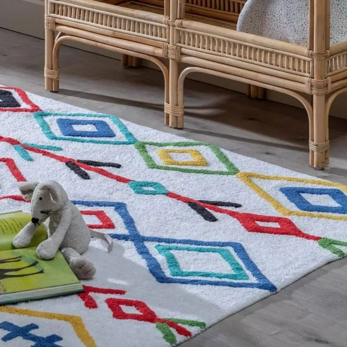 Alfombra en Algodón de Estampado Étnico 608562