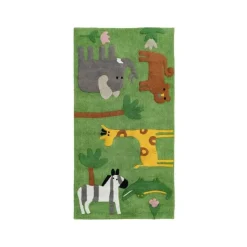 Alfombra para Niños con Animales 175x90 Fabricada con Algodón 608543