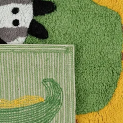 Alfombra para Niños con Animales 175x90 Fabricada con Algodón 608543