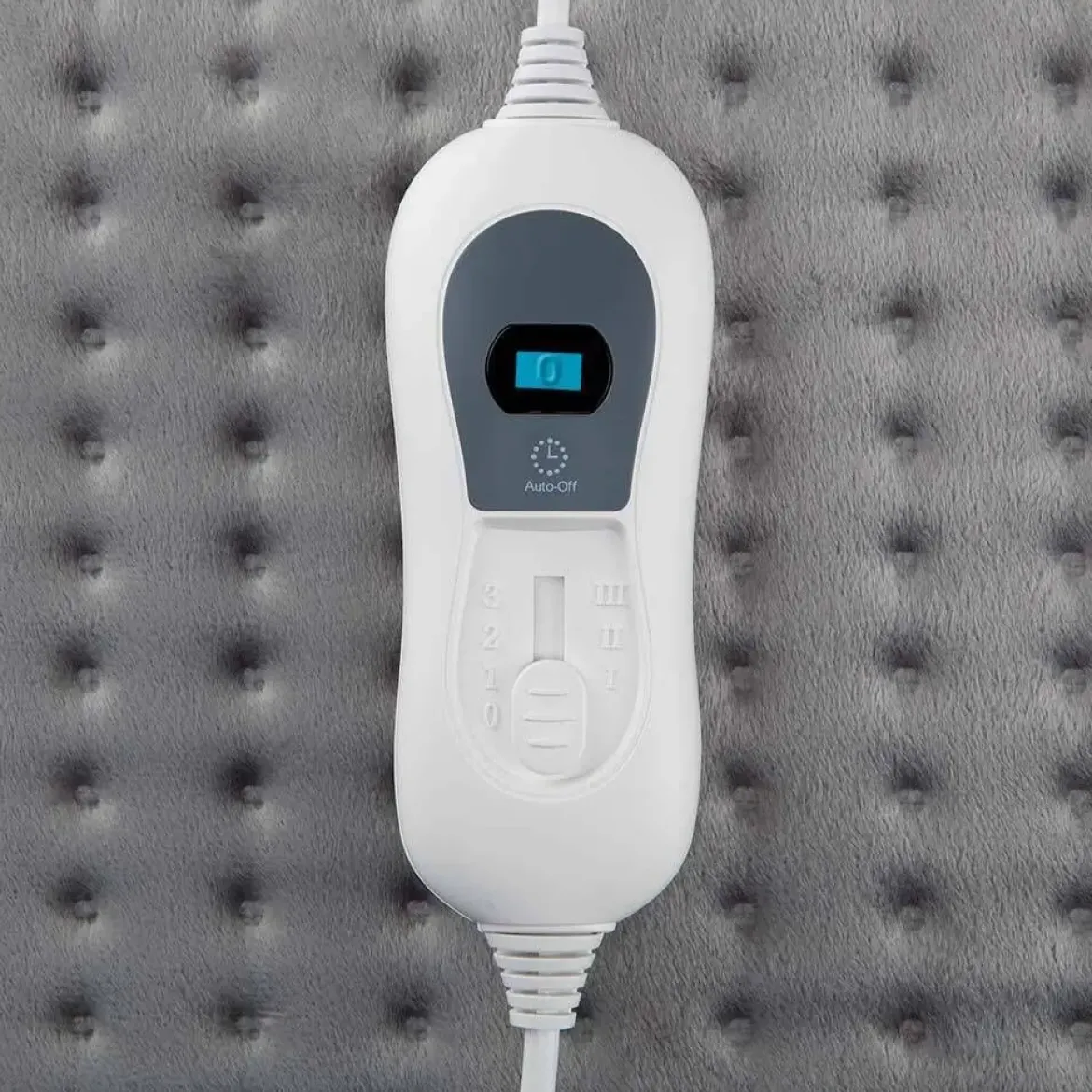 Almohadilla Eléctrica Orbegozo 40x30cm Microfibra Gris Lavable con Autoapagado AH3545