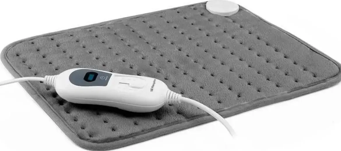 Almohadilla Eléctrica Orbegozo 40x30cm Microfibra Gris Lavable con Autoapagado AH3545