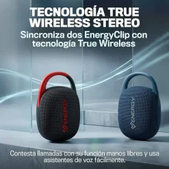 Altavoz Bluetooth Energy Sistem EnergyClip Speaker IPX7 18H Negro/Azul 500574