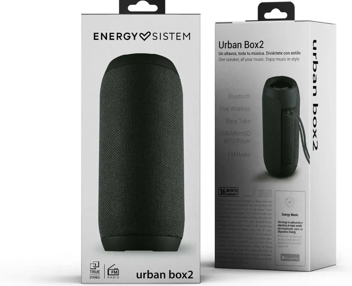 Altavoz Portatil ENERGY SISTEM 10 W Urban Box 2 Onyx 44932