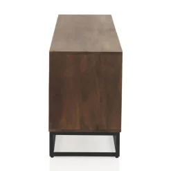 Aparador bajo de madera maciza de mango con acabado natural GABAR 10814