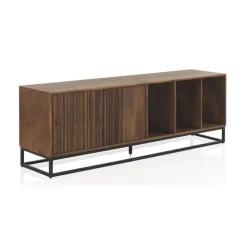 Aparador bajo de madera maciza de mango con acabado natural GABAR 10814