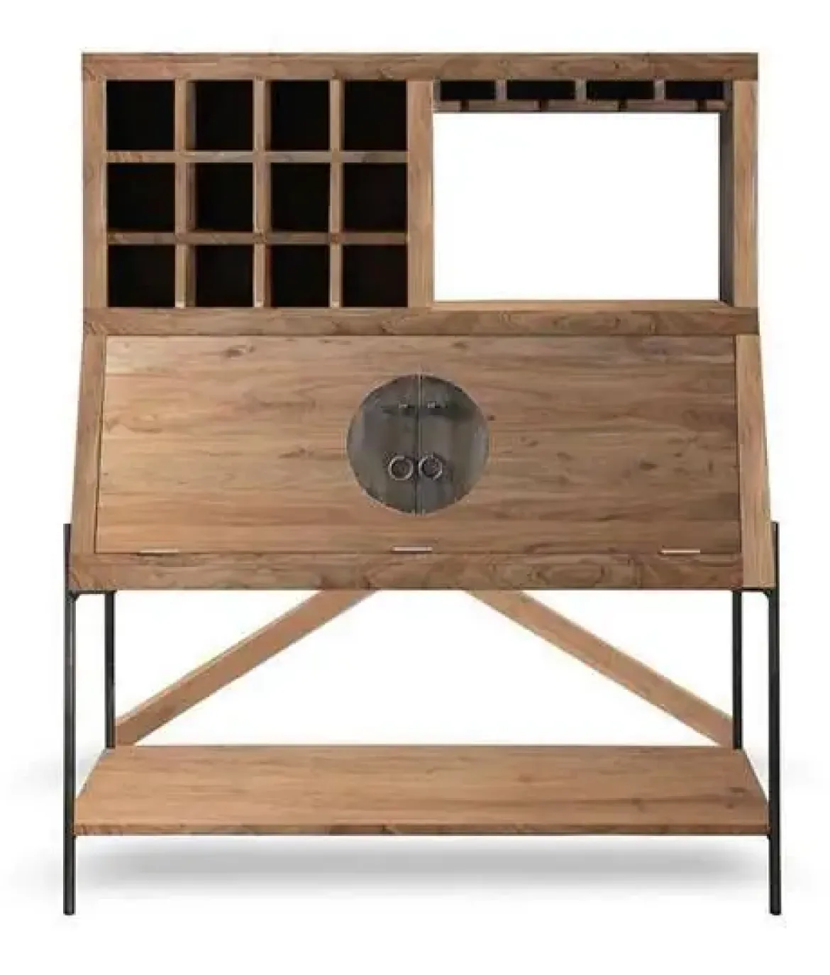 Aparador Bar de Madera Acacia y Metal MB-227310
