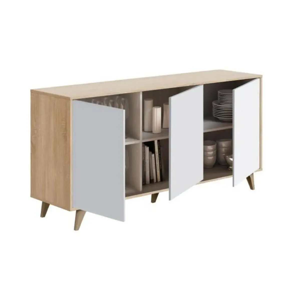 Aparador color blanco Artik y roble canadian 016618F