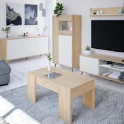 Aparador color blanco Artik y roble canadian 016618F