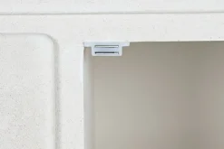 Aparador de 120 cm de MDF-Abeto Acabado Rugoso Blanco MB-216609