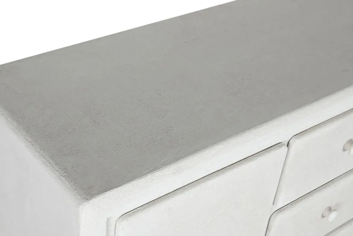 Aparador de 120 cm de MDF-Abeto Acabado Rugoso Blanco MB-216609