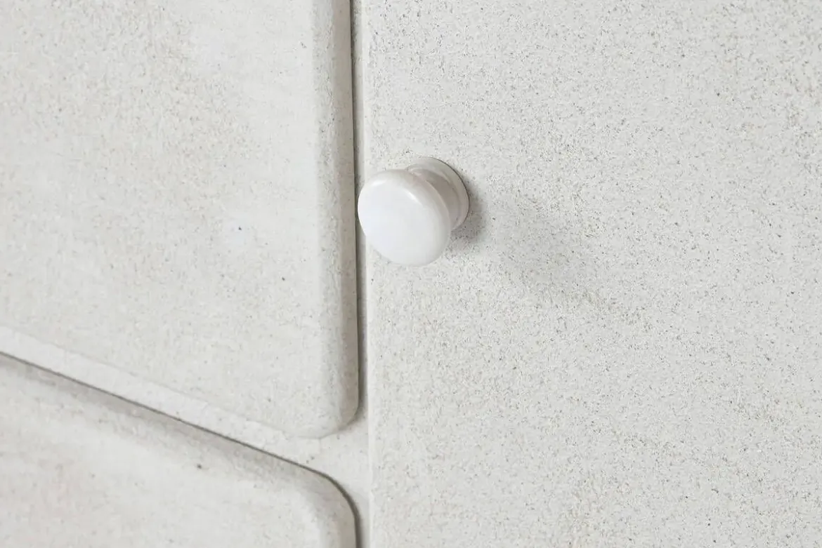 Aparador de 120 cm de MDF-Abeto Acabado Rugoso Blanco MB-216609