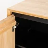 Aparador de Comedor Madera y Metal Natural Negro 200 cm 615687