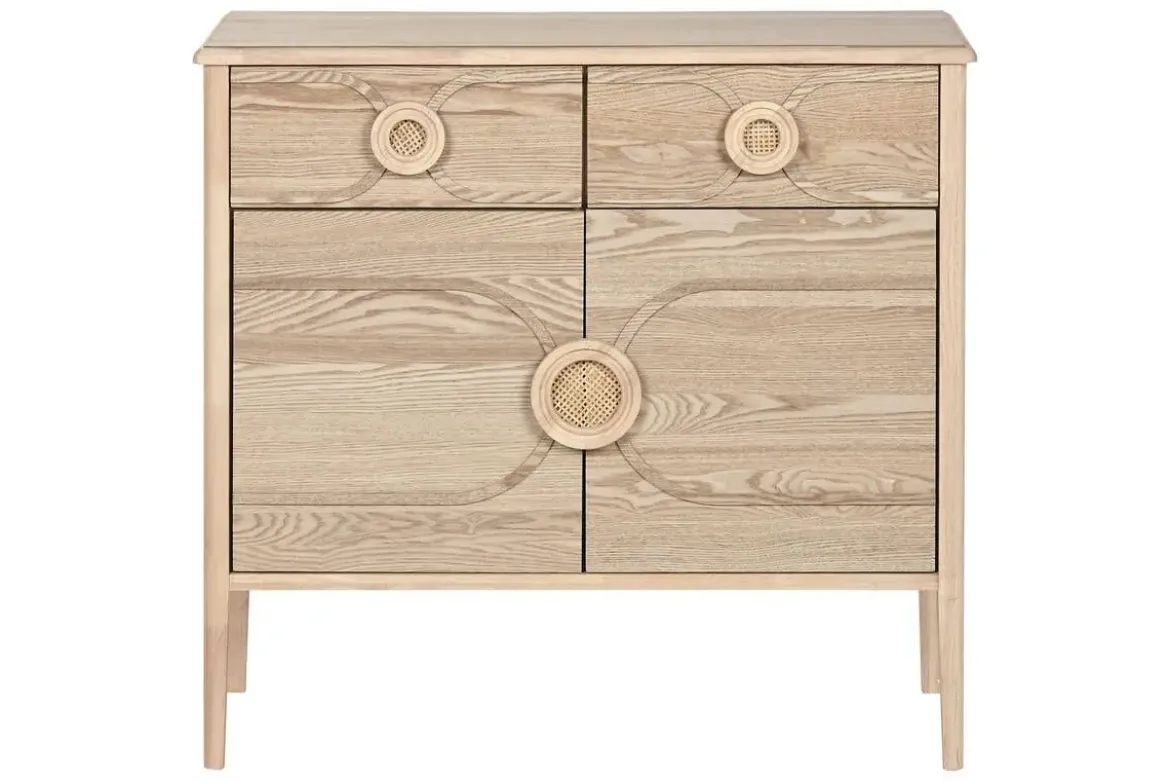 Aparador de Madera de Abeto Natural con 2 Puertas MB-219386