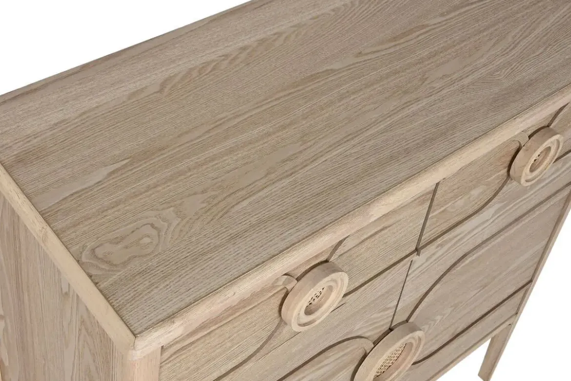 Aparador de Madera de Abeto Natural con 2 Puertas MB-219386