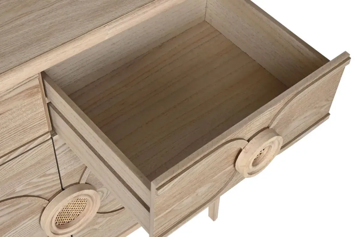 Aparador de Madera de Abeto Natural con 2 Puertas MB-219386
