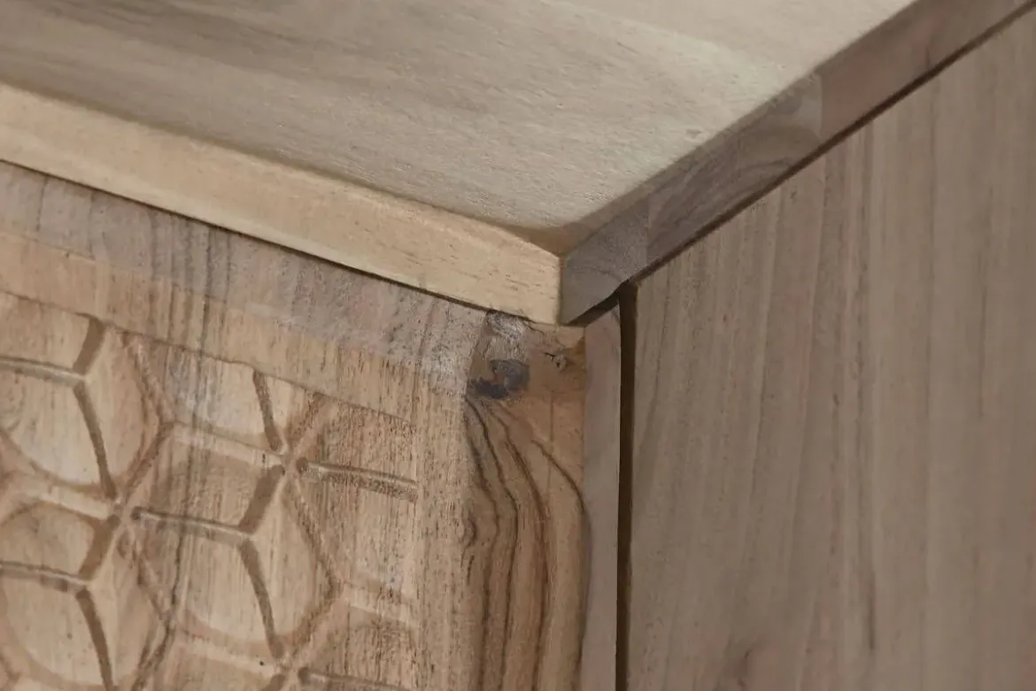Aparador de Madera de Acacia y Metal MB-219453