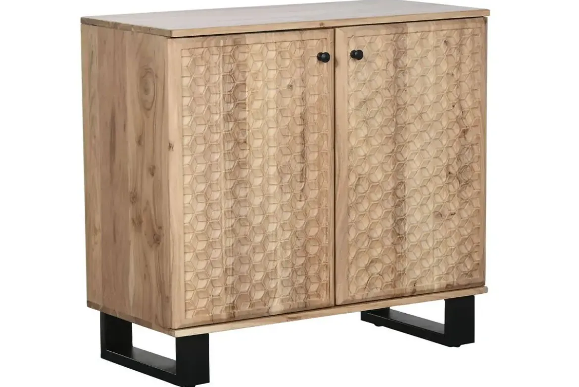 Aparador de Madera de Acacia y Metal MB-219453