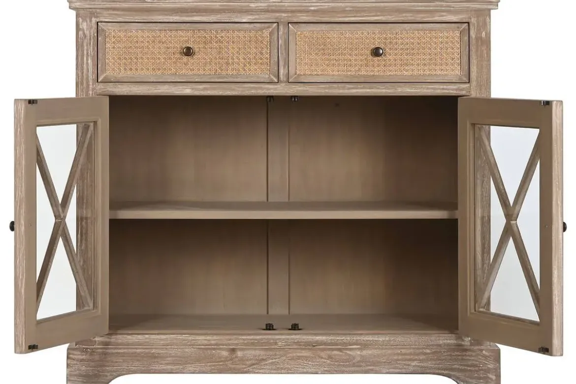 Aparador de Madera de Bayur con Ratán MB-215347