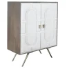 Aparador de Madera de Mango y Latón Blanco Rombo MB-200453