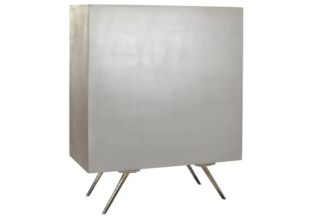 Aparador de Madera de Mango y Latón Blanco Rombo MB-200453