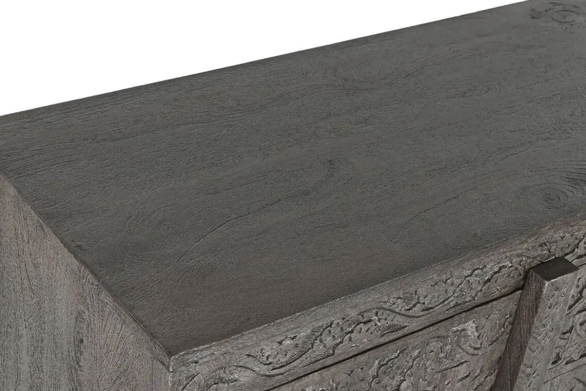 Aparador de Madera Tallado en Gris MB-214799