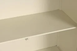 Aparador de Metal con 2 Puertas de Cristal Templado MB-227915