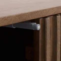 Aparador de 4 Puertas de Madera Maciza de Mango con Base de Metal GABAR 10818