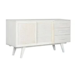Aparador de 2 Puertas y 3 Cajones Color Blanco Roto MB-215068