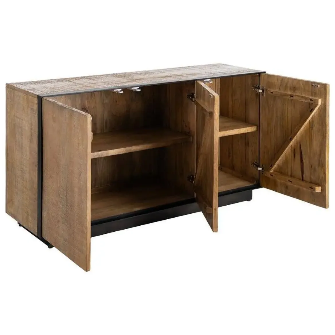 Aparador de Salón en Madera de Mango Natural 3 Puertas 615821