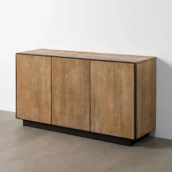 Aparador de Salón en Madera de Mango Natural 3 Puertas 615821