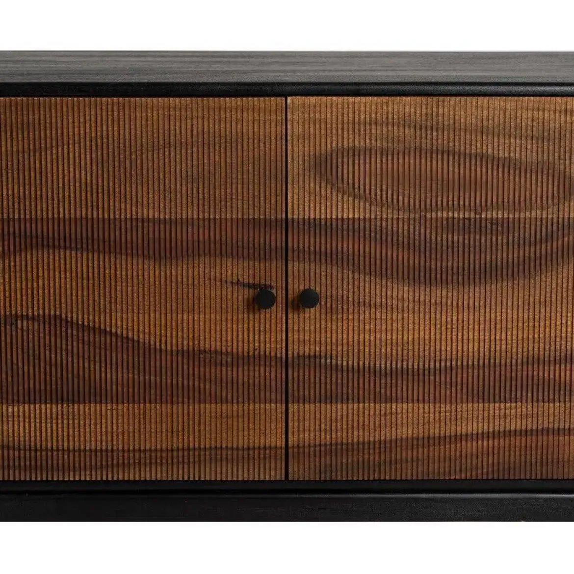 Aparador de Salón Madera Mango y Sheesham Marrón y Negro 612966