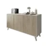 Aparador de Salón Nórdico en Blanco y Roble SOTO C029SOTOAPA130BLE