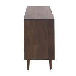 Aparador en madera maciza con 3 puertas en tonos naturales GABAR 10842