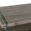 Aparador Estructura de Cristal Templado y MDF Natural MB-191420