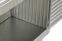 Aparador Industrial de Metal y MDF Color Plateado MB-210122