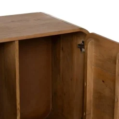 Aparador Natural de Madera de Mango con Leja Interior 170 cm 612711
