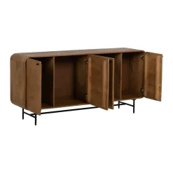 Aparador Natural de Madera de Mango con Leja Interior 170 cm 612711