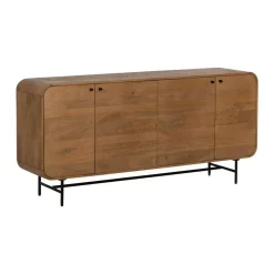 Aparador Natural de Madera de Mango con Leja Interior 170 cm 612711